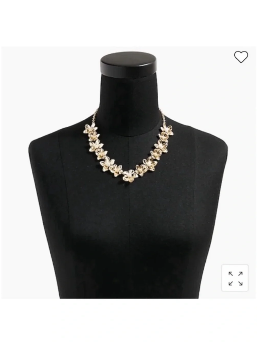 J. Crew Gold Floral Statement Necklace